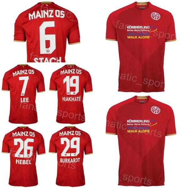 

club mainz soccer 36 marlon mustapha jerseys 29 jonathan burkhardt 37 delano burgzorg 9 karim onisiwo 3 aaron martin 6 anton stach football, Black;yellow