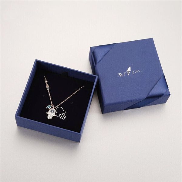 

luxury jewelry chain necklace alloy classic fashion designer necklace for women men symbolic evil eye hamsa hand pendant s205d, Silver