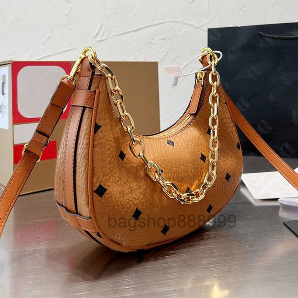

half moon chain bag crescent women crossbody shoulder underarm bags lady handbag rse fashion letters removable strap 2022 qu