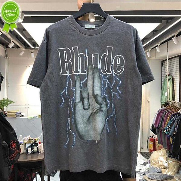 

men's t-shirts 2022 designer tee men women harajuku washed old streetwear fashion style high-quality tees, White;black