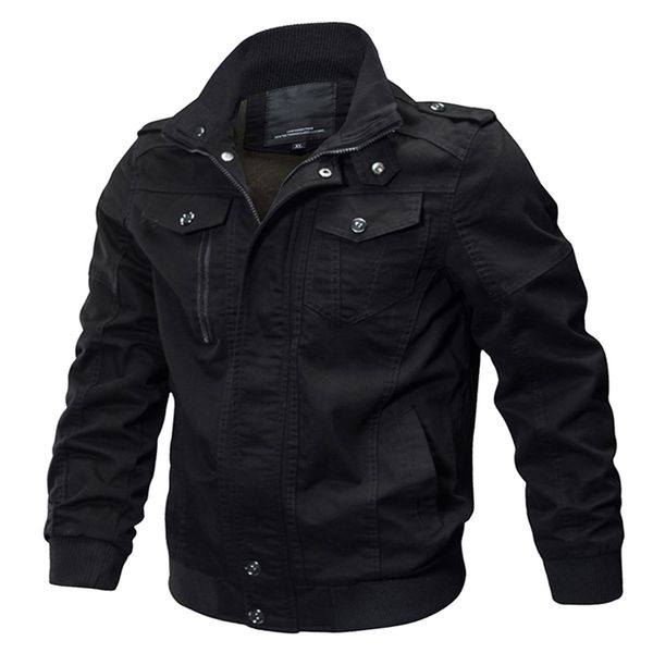 

mens jackets military bomber jacket men casual cotton mens jackets coats army mens slim fit pilot jackets casacas para hombre size m6xl 2209, Black;brown