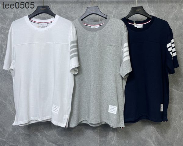 

classic basic four bar yarn dyed men's and women's couple short sleeve t-shirt bottom shirt, White;black