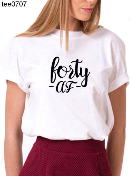 

forty af fashion print tee printed tee shirt femme o-neck short sleeve cotton tshirt women black white summer loose t shirts for women 2105