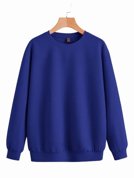 

women's hoodies & sweatshirts solid drop shoulder sweatshirt l23n#, Black