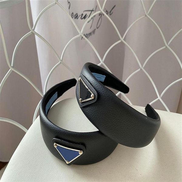 

designer leather headbands headwraps for women fashion ladies girls pu leathers metal style hair bands dropship287s274a, Silver