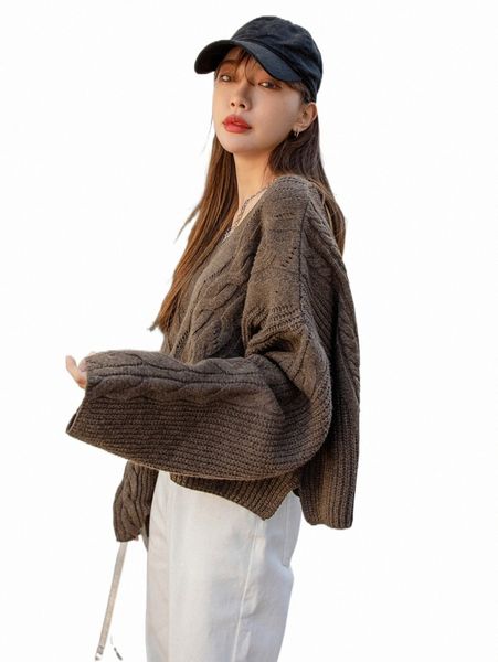 

women's sweaters dazy drop shoulder cable knit sweater l4ks#, White;black