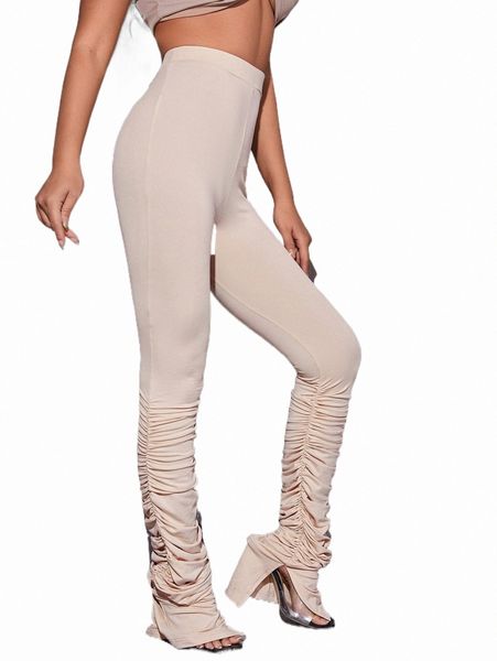 

women's pants & capris high waist skinny stacked pants s9fp#, Black;white