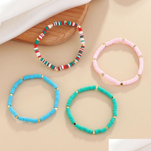 

beaded strands handmade jewelry wholesale color beaded bracelet for men and women real gold plated soft y handwear childrens hand wo dhgyr, Black