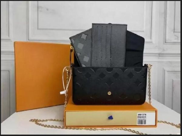 

5a luxurys bag favorite multi accessories 3 pcs/set women crossbody purse messenger bags handbags flowers shoulder lady leather with box 612