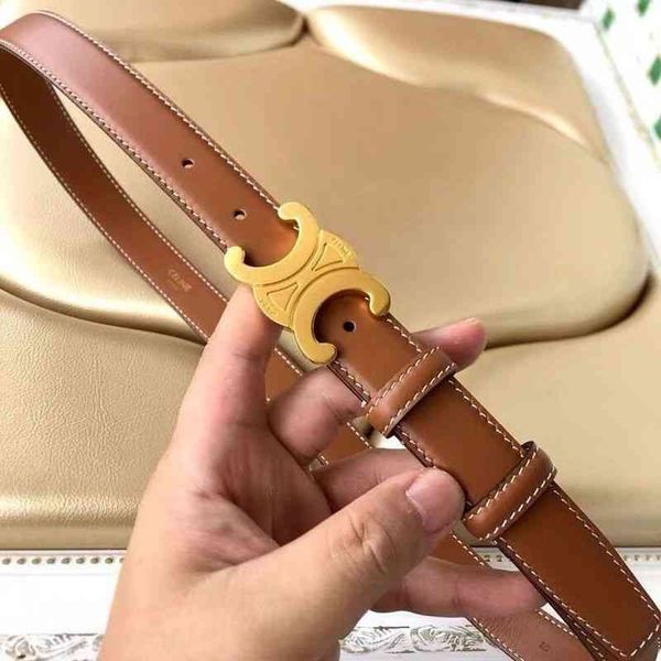 

belts designer celins belt womens de triomphe versatile leather jeans suit dress thin belt, Black;brown