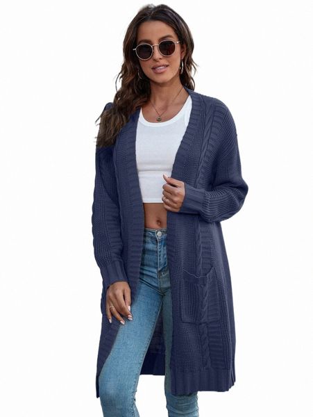 

women's sweaters dearcase drop shoulder pocket patched cardigan t4nb#, White;black