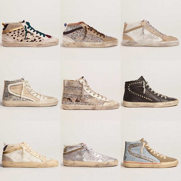 

sneakers shoes leather trainers men shoe italy high style woman mid slide star super star classic white do-old dirty