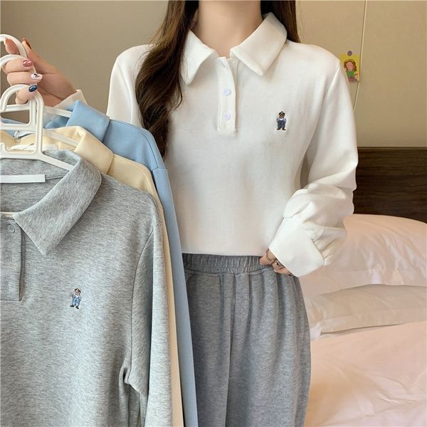 

women s hoodies sweatshirts cartoon embroidery crop women korean cotton kpop white thin sweatshirt young girl streetwear sudadera kawaii clo, Black