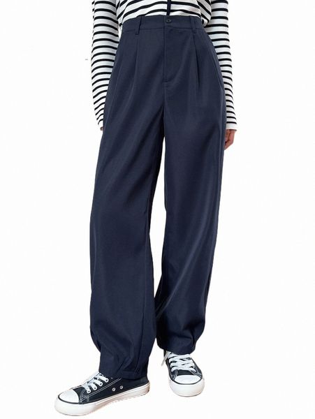 

women's pants & capris dazy high waist fold pleated pants d9zr#, Black;white