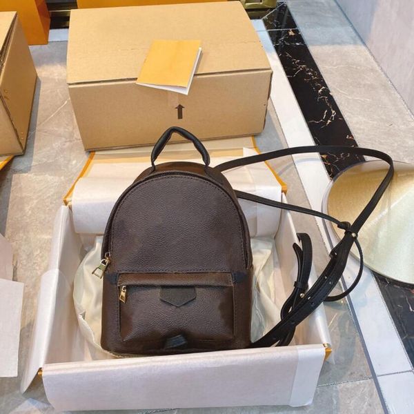 

genuine leather bags brand designer womens palm springs mini backpack children backpacks women printing school bag old flower handbags