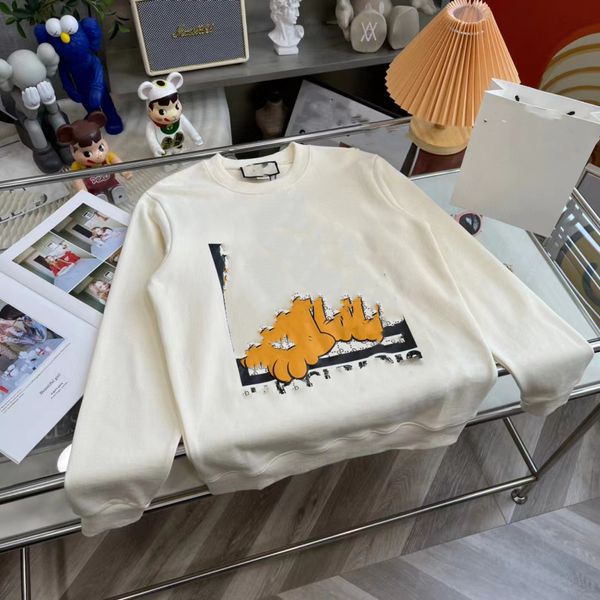 

designer version hoodie handmade gu 2022 autumn and winter new style plus f cat logo men's and women's same round neck sweater, Blue;black