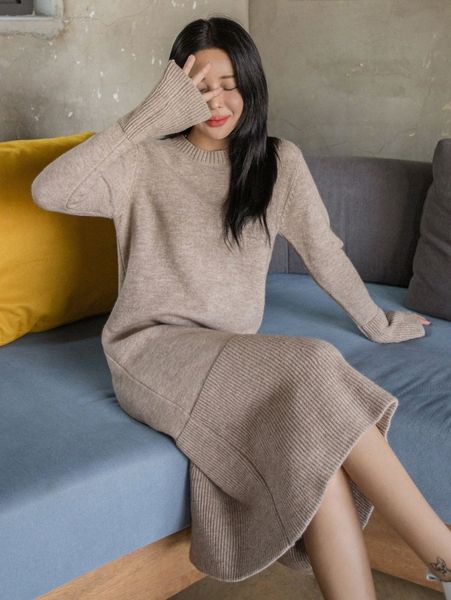 

women's sweaters dazy solid ribbed sweater dress v0bv#, White;black