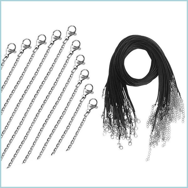 

chains necklace chains for pendant wax rope gold and sier chain jewelry making accessories drop delivery 2021 necklaces pendants dhsel dh9nw, Silver