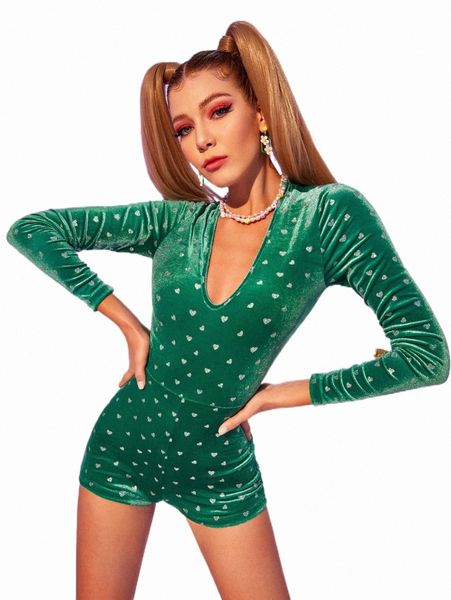 

women's jumpsuits & rompers scoop neck velvet romper s9pl#, Black;white