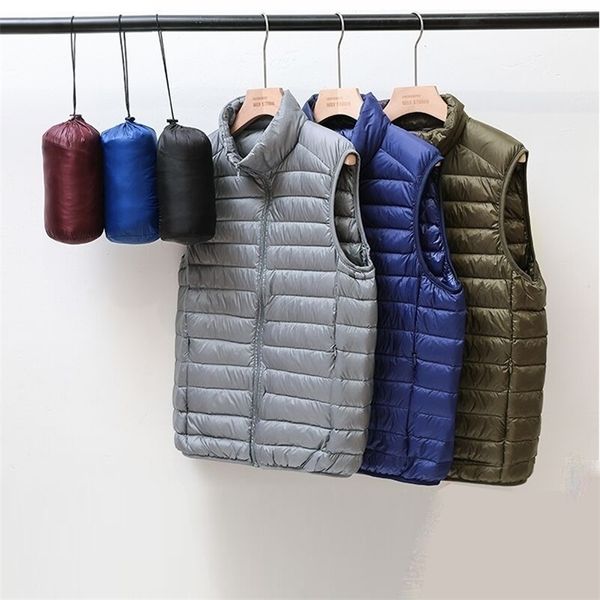 

mens down parkas mens vest allseason ultra lightweight packable down jacket water and windresistant breathable coat vest men jackets waistco, Black