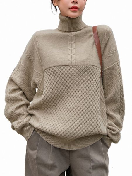 

women's sweaters dazy turtleneck drop shoulder sweater x4ke#, White;black