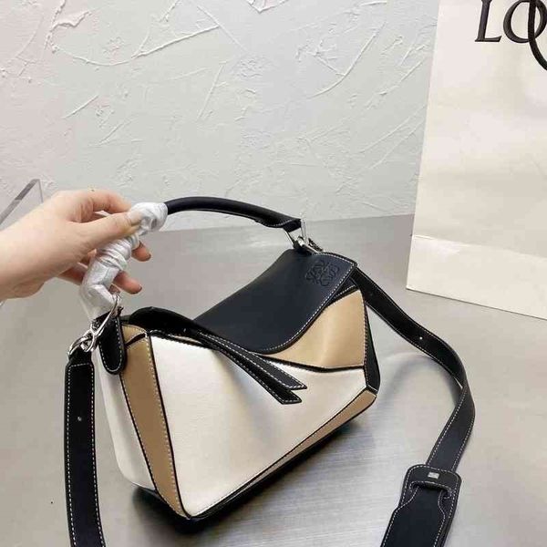 

designer handbag spanish brand loews niche leather stitched geometric diamond women's single shoulder crossbody high-grade commuter lar