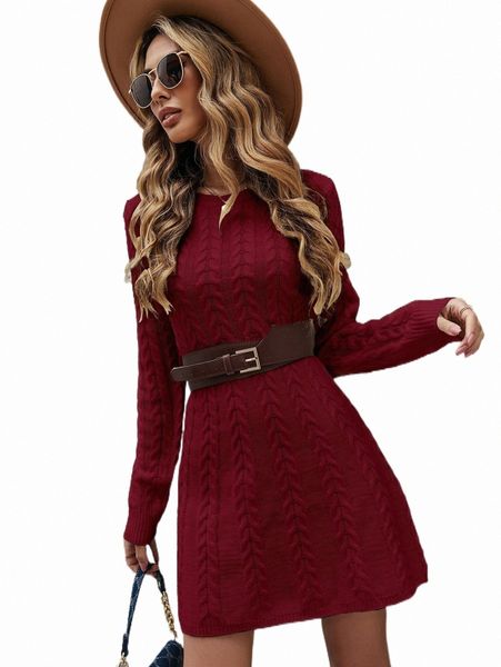 

women's sweaters cable knit sweater dress without belt g2ox#, White;black