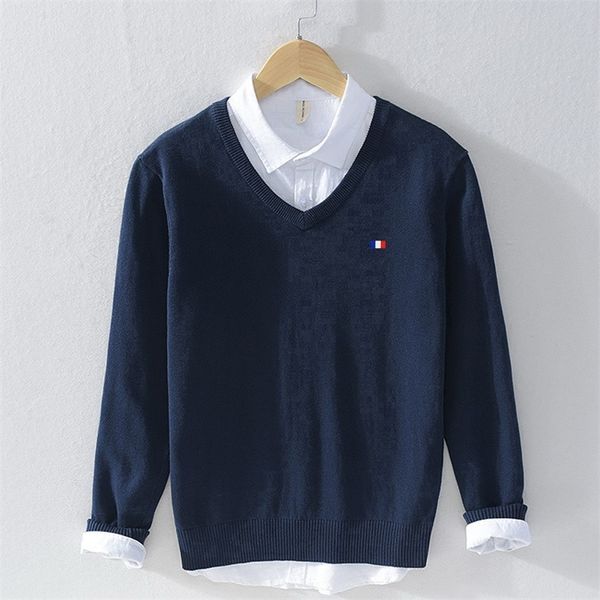 

men s sweaters polo v neck 100 cotton spring autumn knitted pull sueters masculinos fit vetement homme de marque 8508 220908, White;black