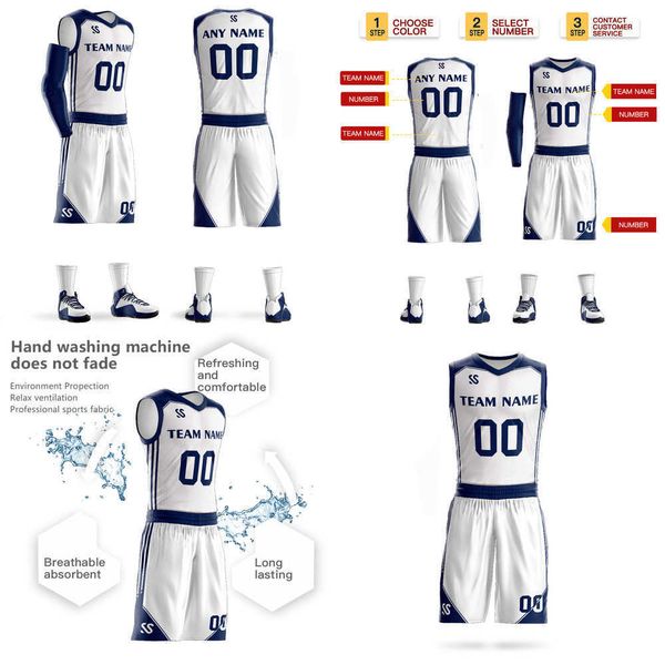 

2022 basketball jersey wholesale new men's youth uniforms set custom your team shirt, Black