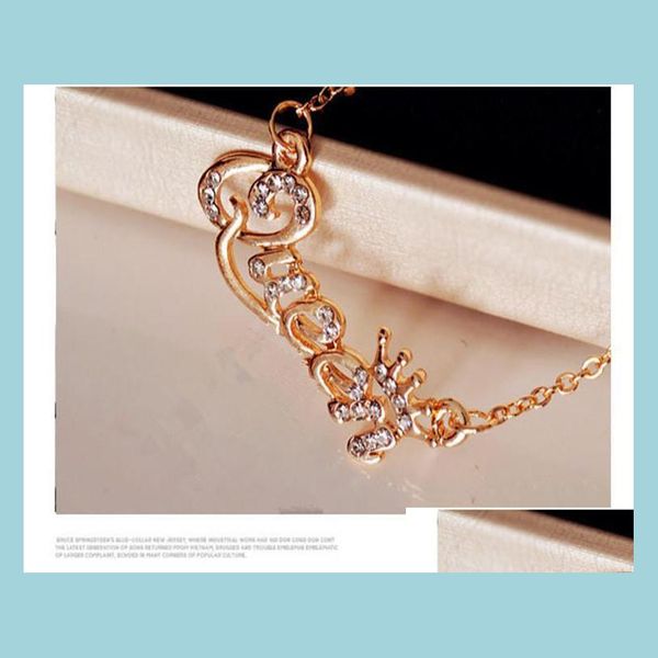 

pendant necklaces gold-color queen crown chain necklace zircon crystal women fashion jewelry birthday present 3 color choice as gift dhpbe, Silver