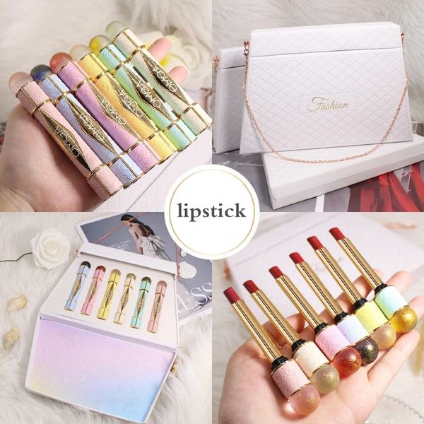 

crystal high heels lipstick set gift box valentine's day moisturizing waterproof lip augmentation velvet matte makeup fashion