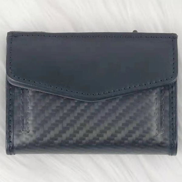 

card storage bag square wallet genuine leatherstorage box bullet card, Brown;gray