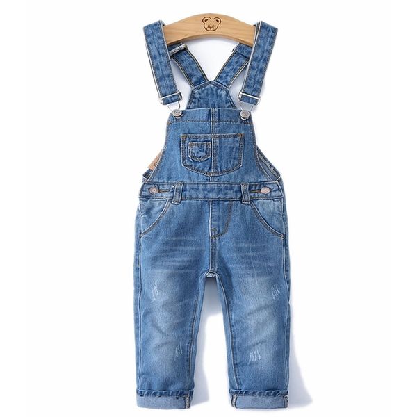 

overalls 0-8t spring kids overalls slim trousers boys girls suspender bib denim pants kids jeans jumpsuit clothes children clothing 220909, Blue