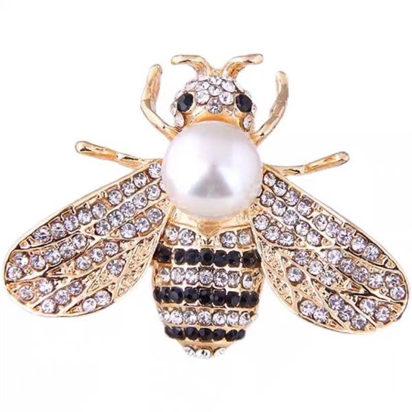 

fashion diamond bee pins brooches personality ladies collar pin scarf buckle ac34, Gray