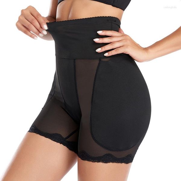 

women's panties control body shaper fake pad foam padded hip enhancer underpants female shapewear hourglass, Black;pink