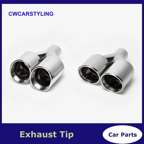

motorcycle exhaust system 1 pair 304 stainless steel with m logo y style dual pipe for m performance muffler tips m2 m3 m4 m5 m6