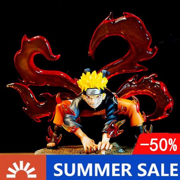 

naruto pvc action figure kyuubi statue anime naruto shippuden uzumaki naruto kurama collectible model toy figurine 200mm q1123224z