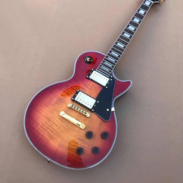 

lassic tiger skin guitarbeautiful appearance dynamic sound comfortable feel delivery home