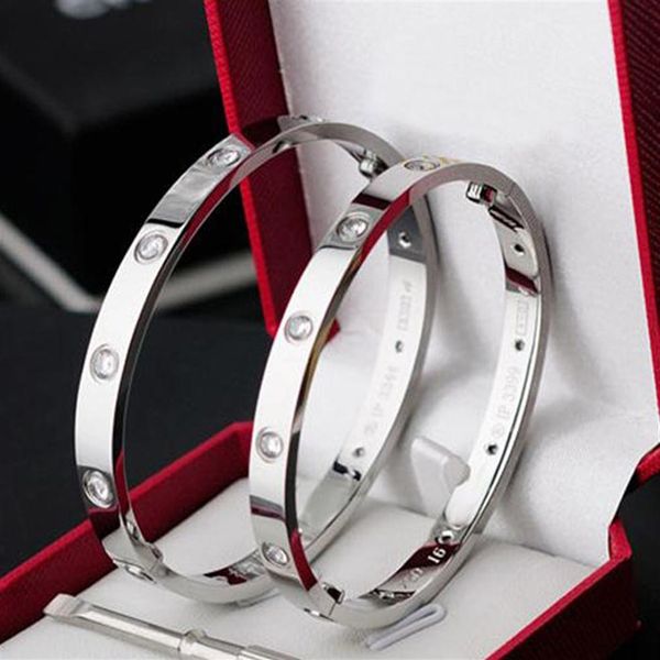 

titanium steel lady love bracelets silver rose gold bracelet bangles woman man screw screwdriver carter bracelet couple jewelry with lo222w, Black