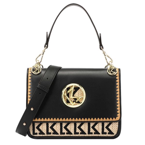 

england style black color letter print bags shopping business evening bag