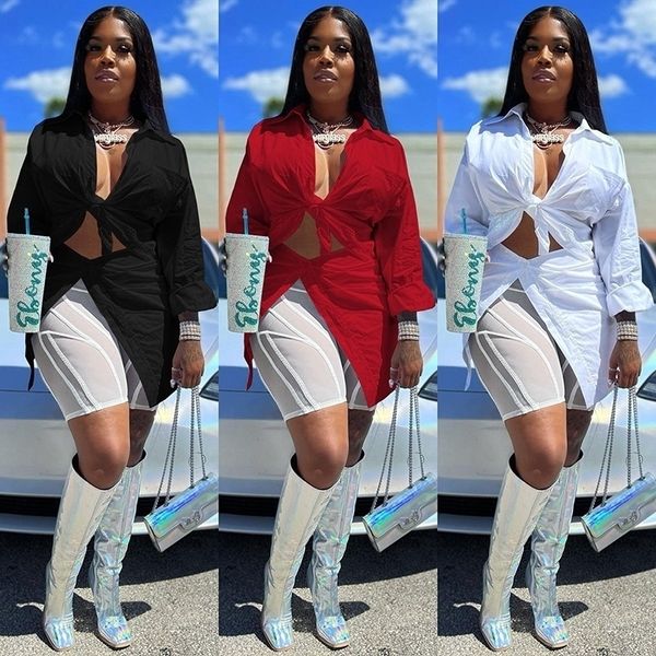 

2023 womens shirt casual dresses designer button blouses loose long sleeve dress, Black;gray