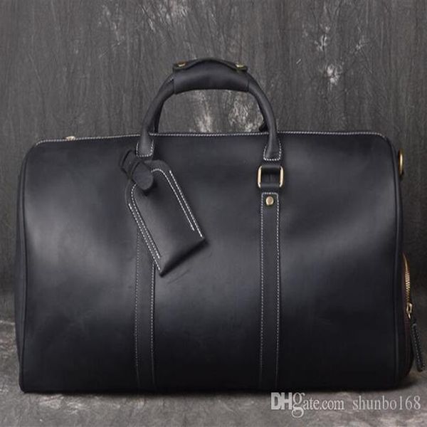 

outdoor packs duffel 50 55cm genuine leather women's and men's sports travel essential198g