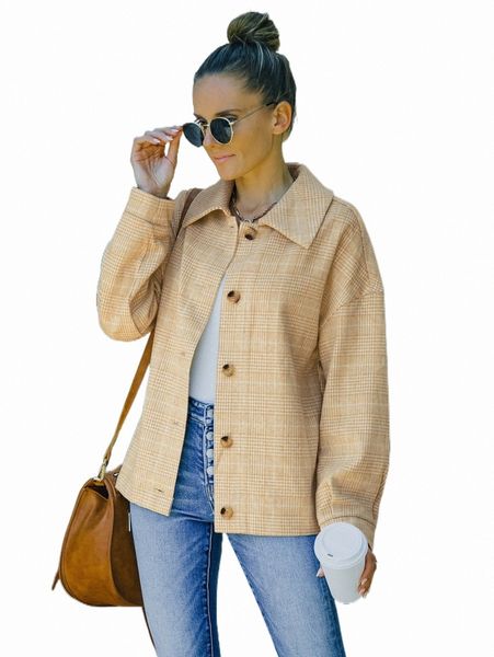 

women's down & parkas drop shoulder plaid overcoat l7ky#, Black