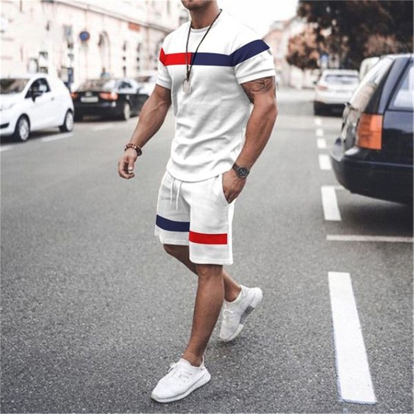 

men's tracksuits summer streetwear men set tracksuit for man over-sized clothes 3d printed t shirt shorts sportswear mens t-shirts fash, Gray