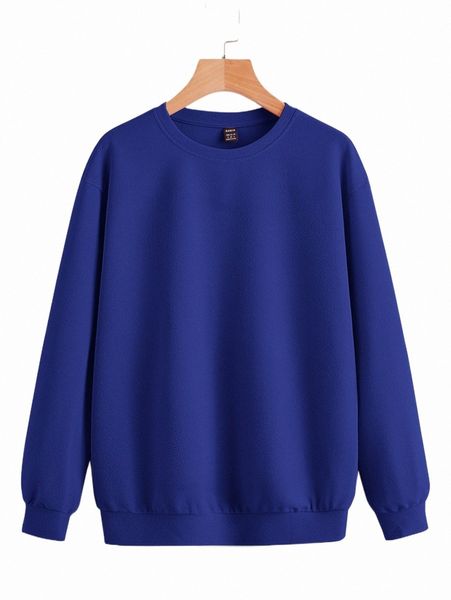 

women's hoodies & sweatshirts solid drop shoulder sweatshirt 13rx#, Black