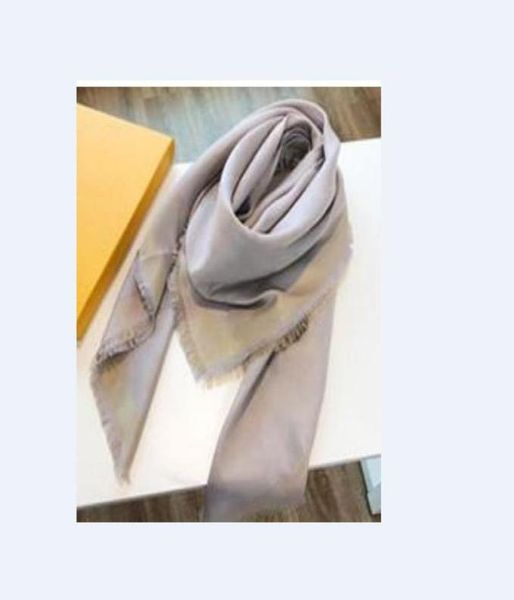 

140x140cm silk scarves 4 season man women shawl long neck 4 leaf clover sca, Blue;gray