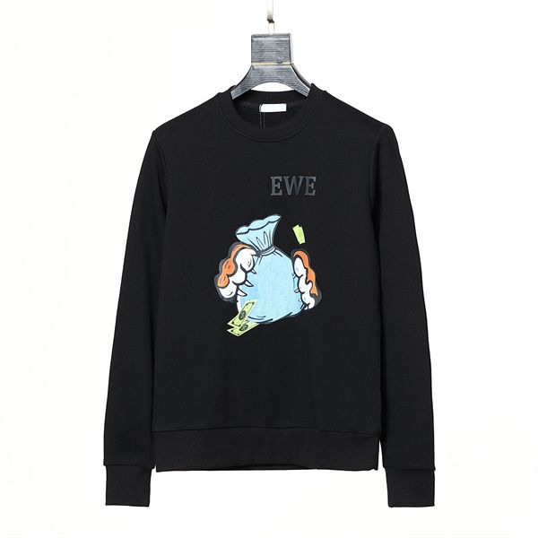 

20ss autumn winter fashion designers men's hoodies sweaters jumper classic long sleeve round neck letter pullover highs quality couple, Black