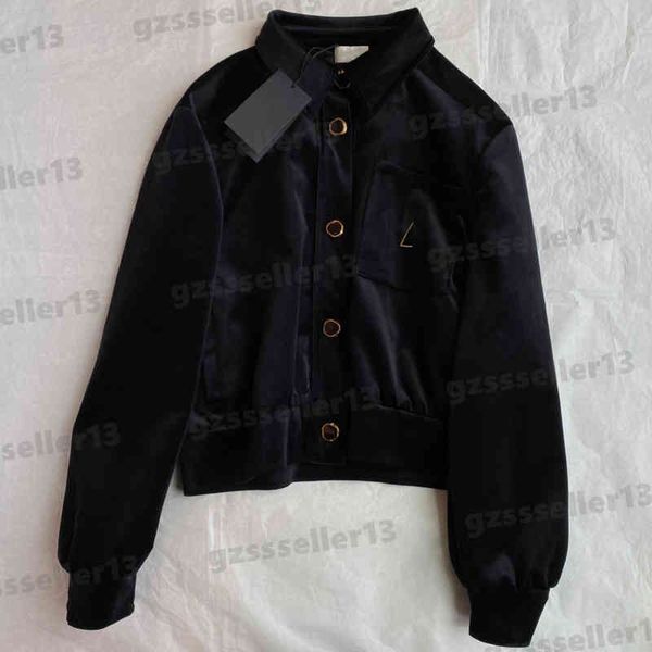 

womens jacket high-end velvet fabric jackets fashion brand metal buttons 3d embroidery vintage jacket luxury designer women clothing, Black;brown