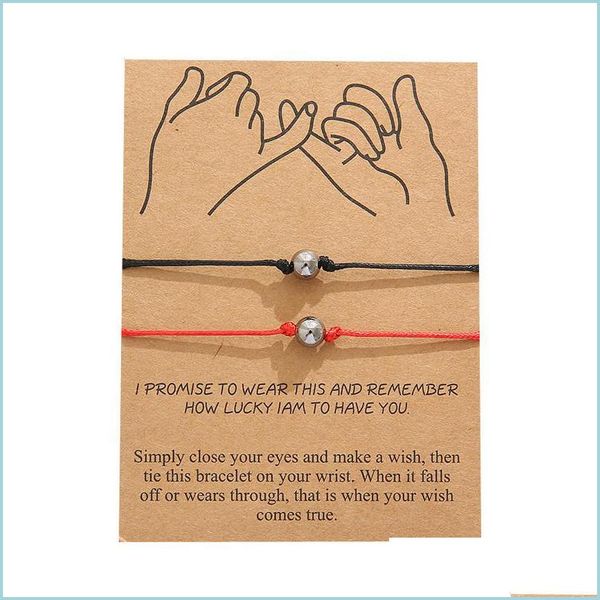 

charm bracelets card bracelet simple round bead spherical wax thread woven couple rope drop delivery 2021 jewelry bracelets carshop200 dhdgq, Golden;silver