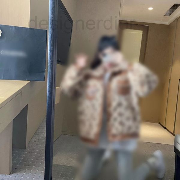 

women's jackets designer autumn winter 22  family classic old flower imitation sable full coat men and women alike, Black;brown